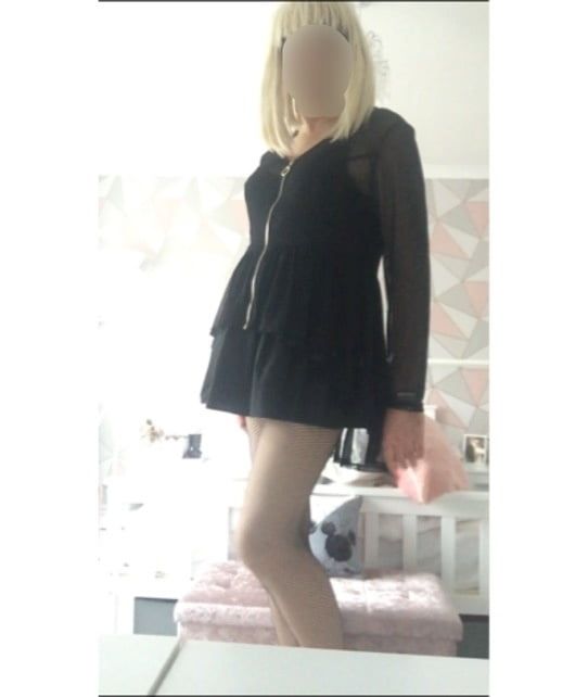 Black skirt and stockings #9