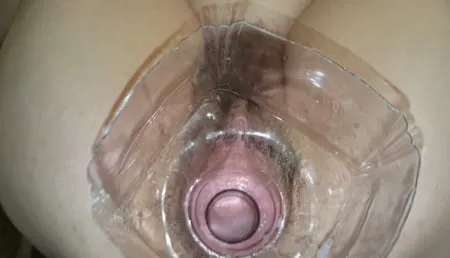 creampie through funnel hairy pussy gets load         