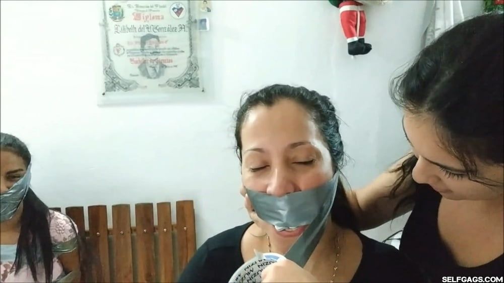 Petite Girl Silenced With BIG Tape Gag! - Selfgags #35