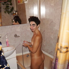 In Bathroom in color for Hair