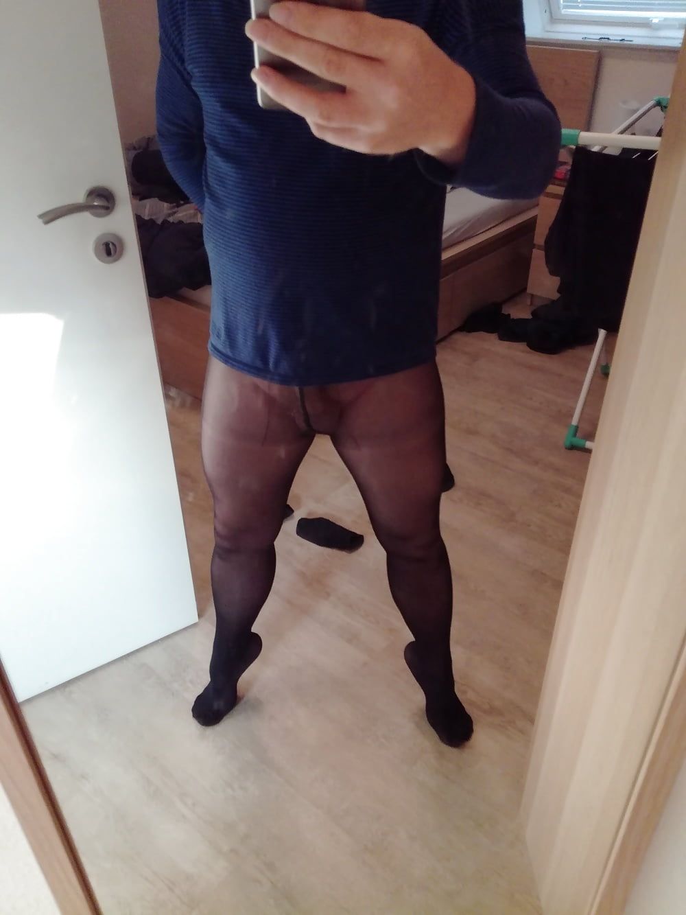 Me wearing black pantyhose #9