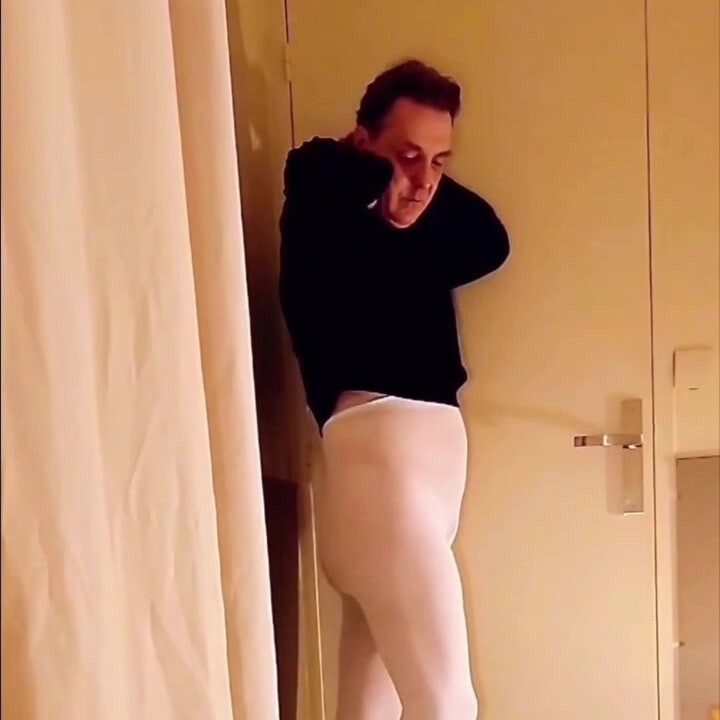 Best Moments - Open White Pantyhose and Handjob #2