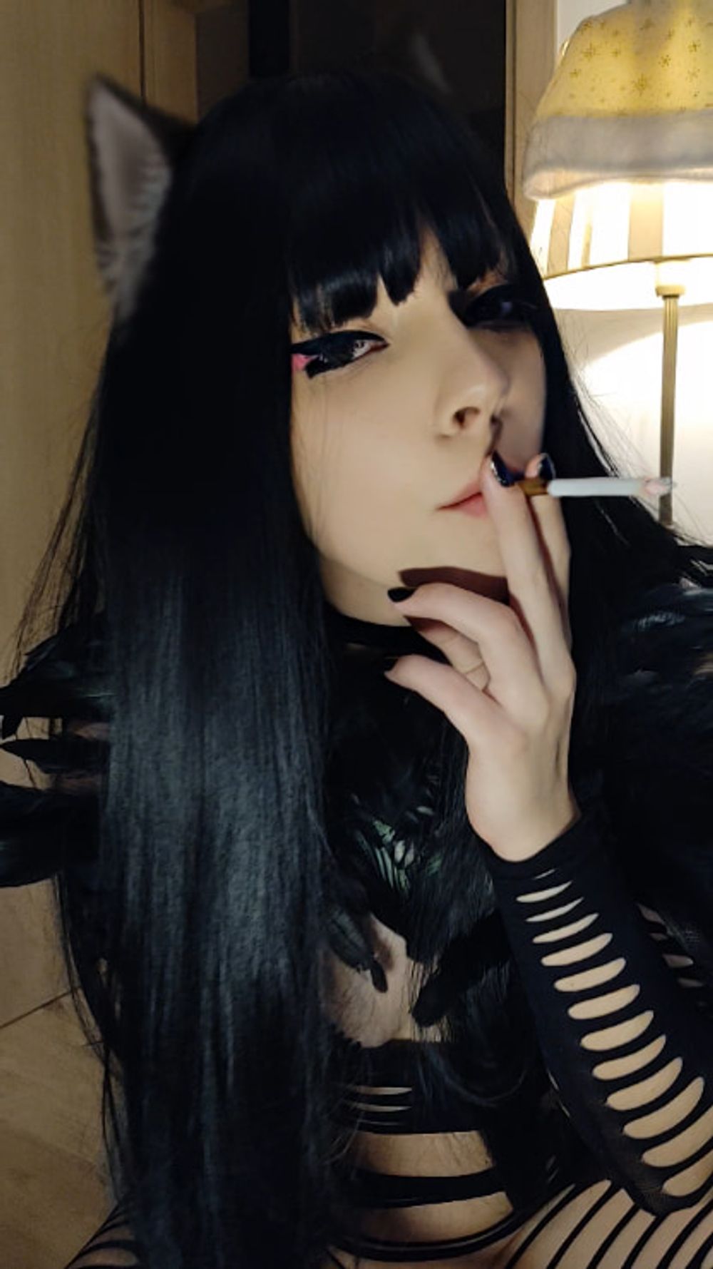 Goth puwussycat smoking #4