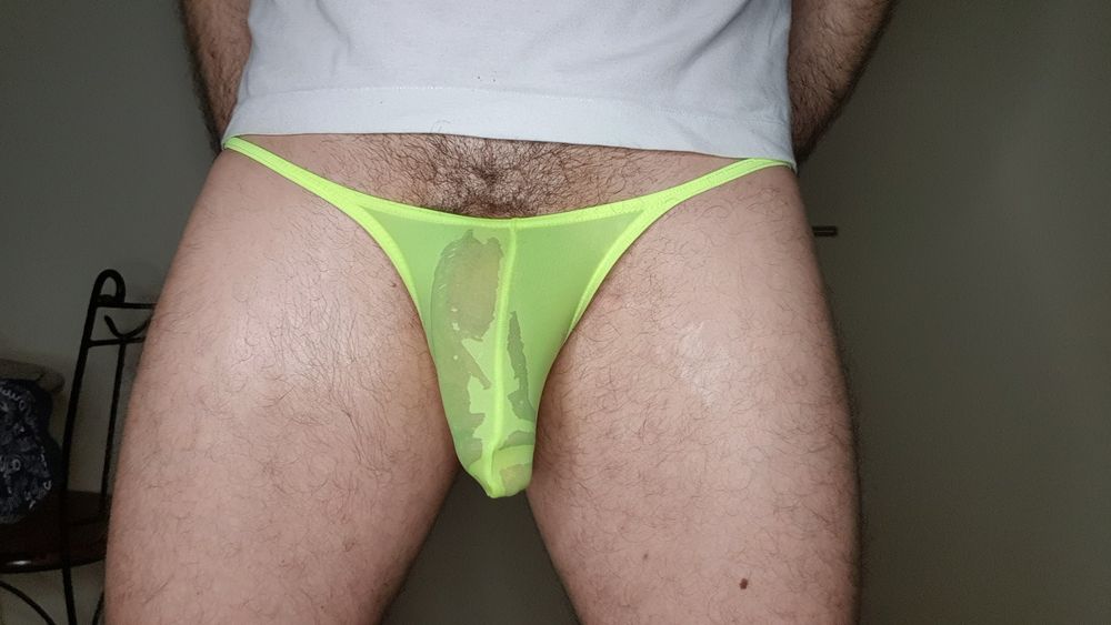 Oiled Bulge in yellow briefs #55