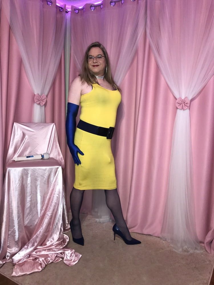 Joanie - Yellow Pencil Dress 2 #25