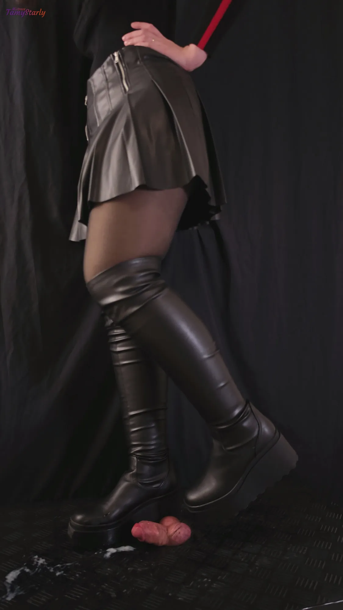 Crushing and Removing Bruises in Platform Knee High Boots