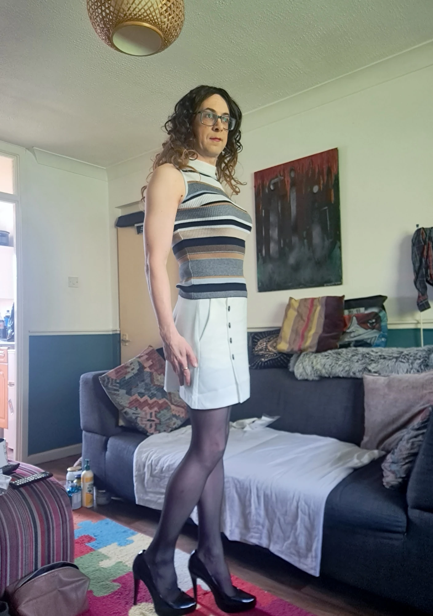Danni gets so horny in stockings and heels  #5