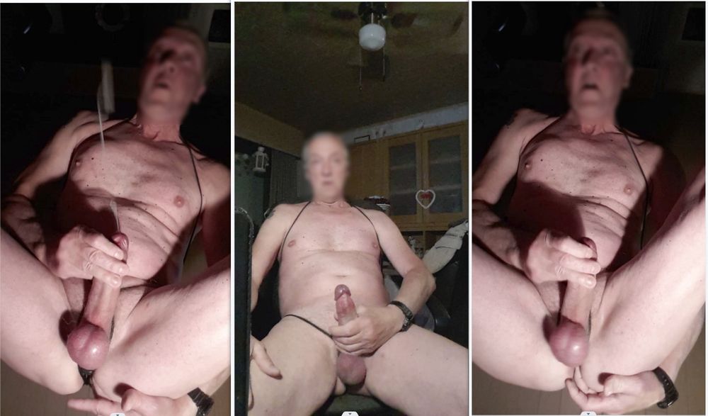 exhibitionist daddy grandpa big dick bondage sexshow cumshot #29