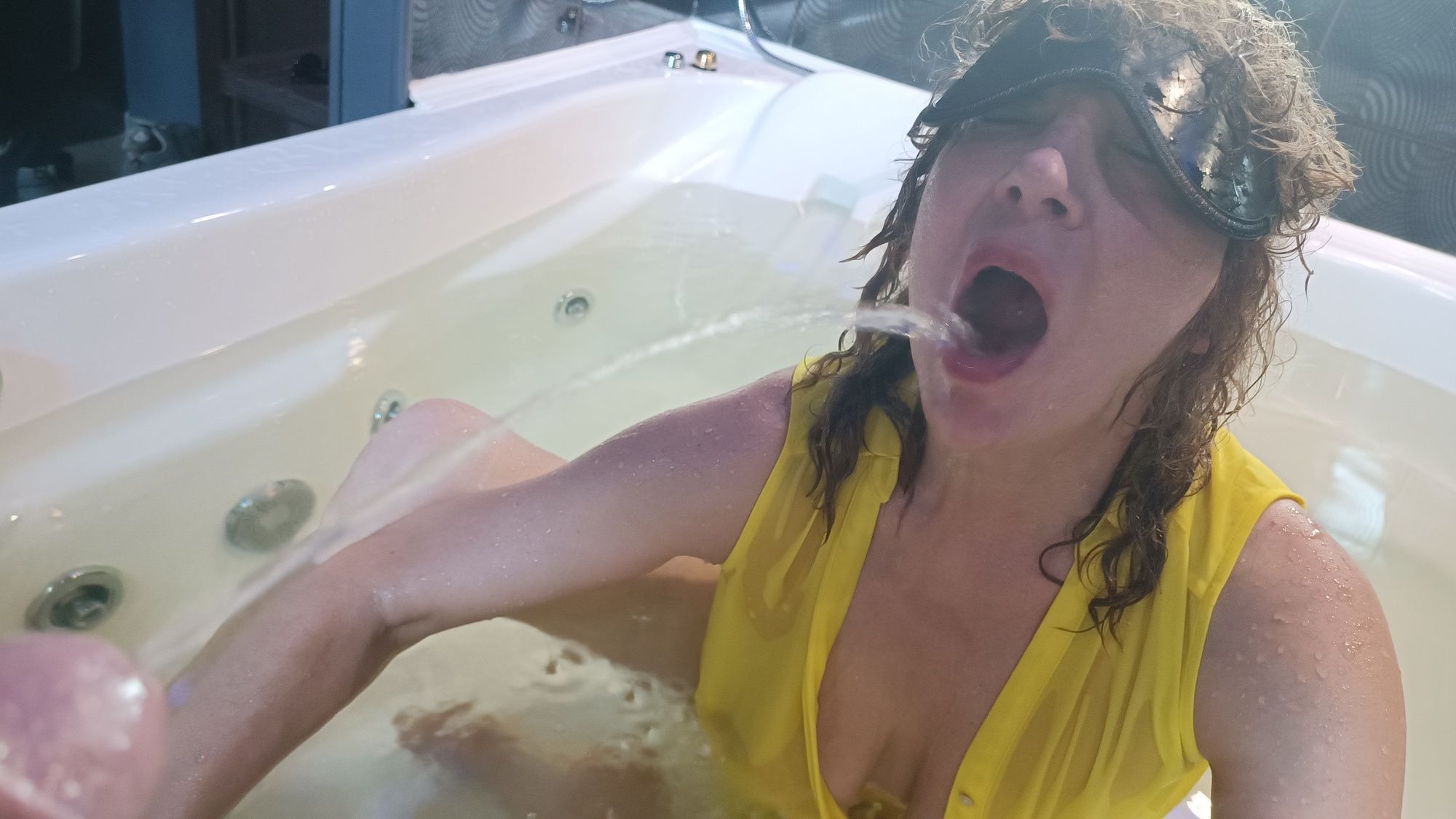 pissed on milf in jacuzzi