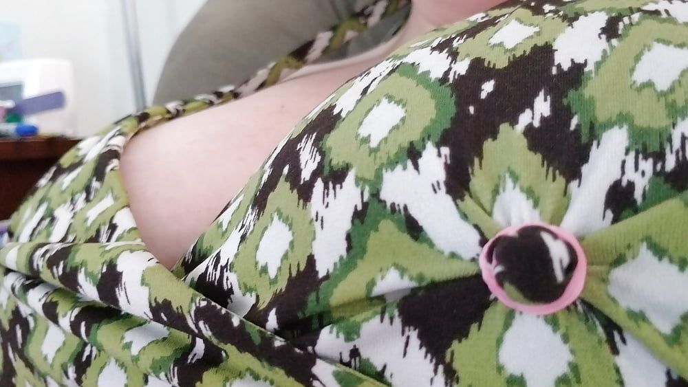 Nipple bands and tit spanking till I cum (video uploading) #4