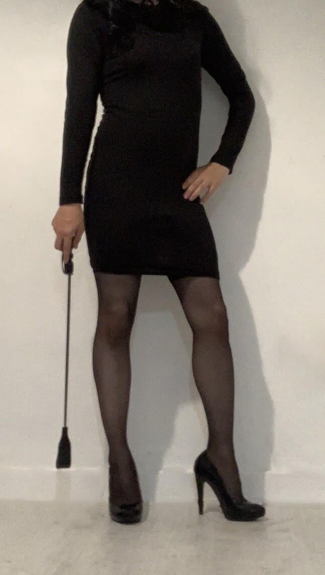 BLACK DRESS AND STOCKINGS #4