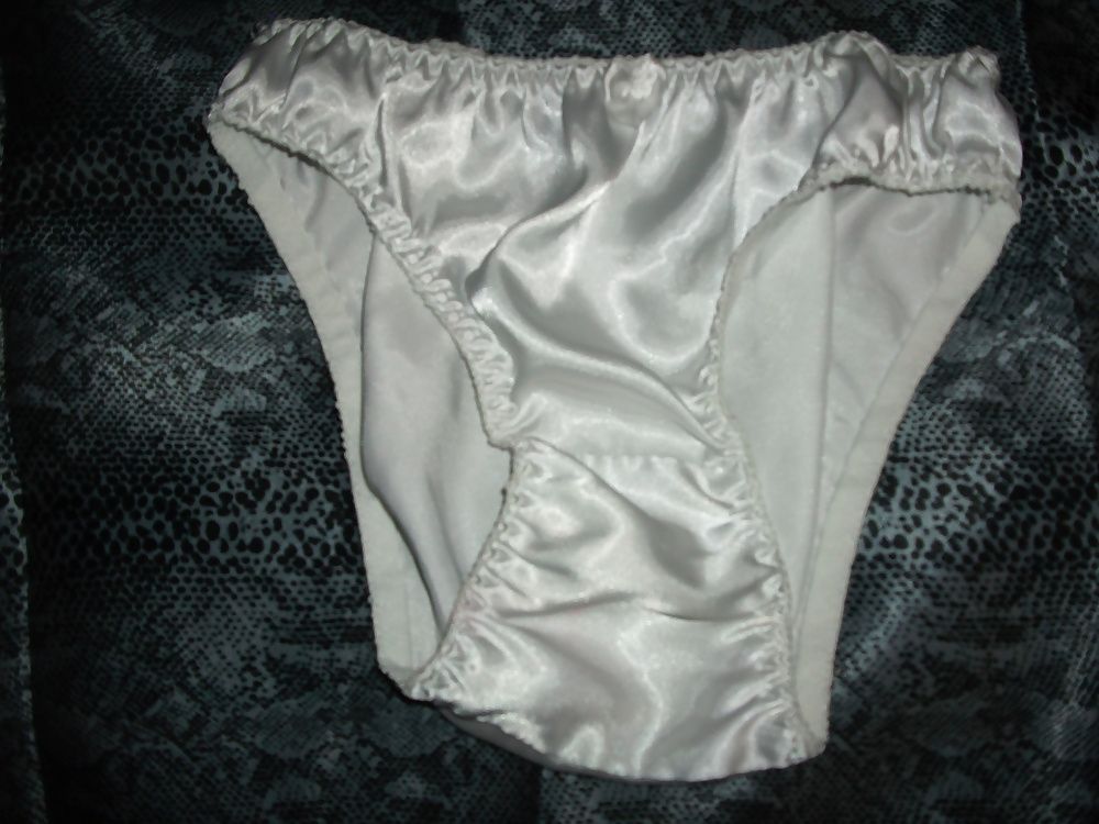 A selection of my wife's silky satin panties #3
