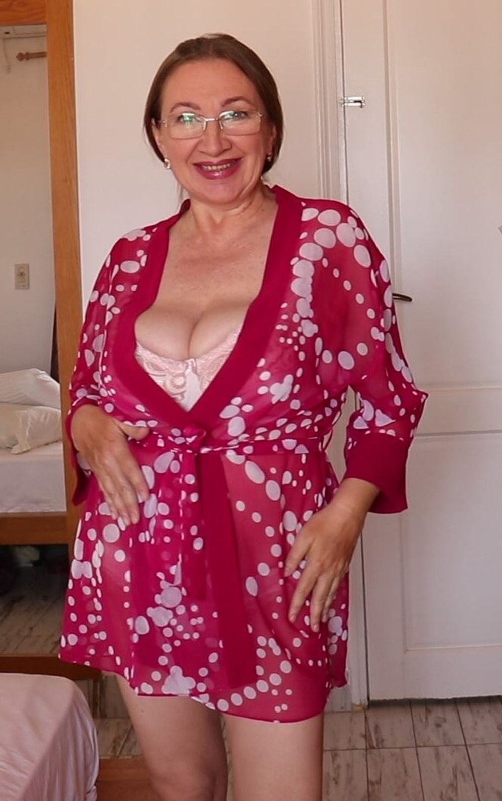 Hot granny with huge natural boobs seducing you #2