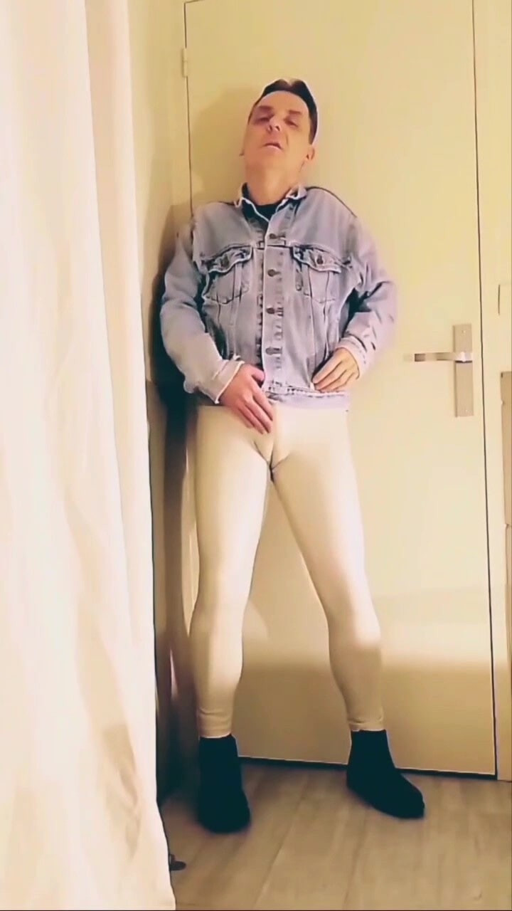 Best Moments - White Vinyl Leggings and Dildo Riding #22