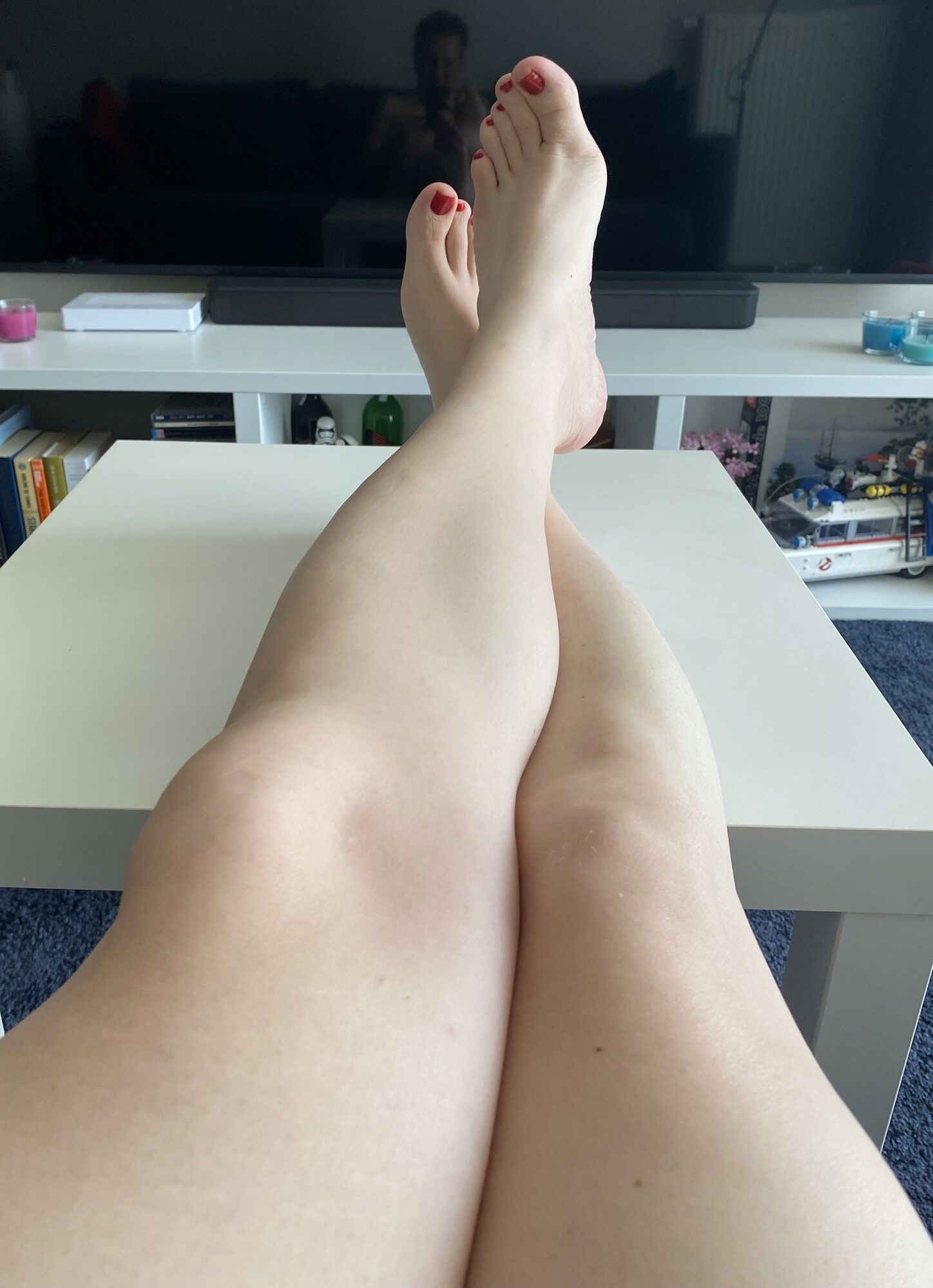 My shaved legs and polished nails #29