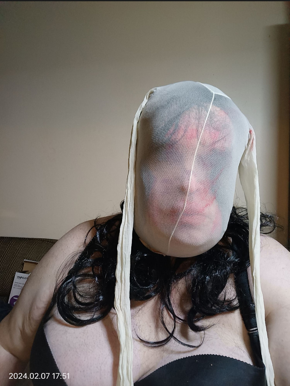 Tranny in nylon hood #2