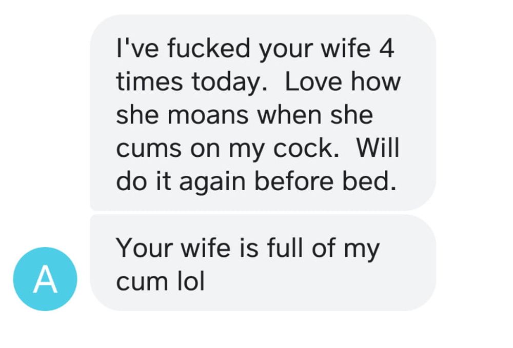 cuckold texts from wife's boyfriend