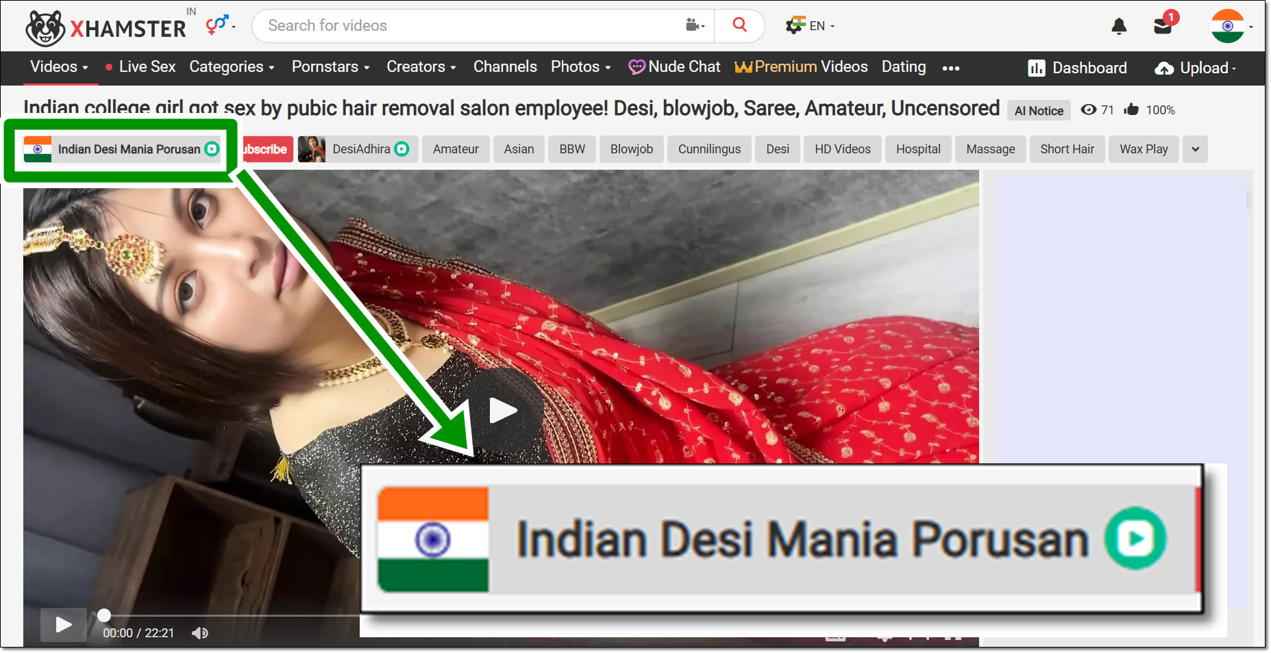 xHamster पर साथी चैनल का पीआर!