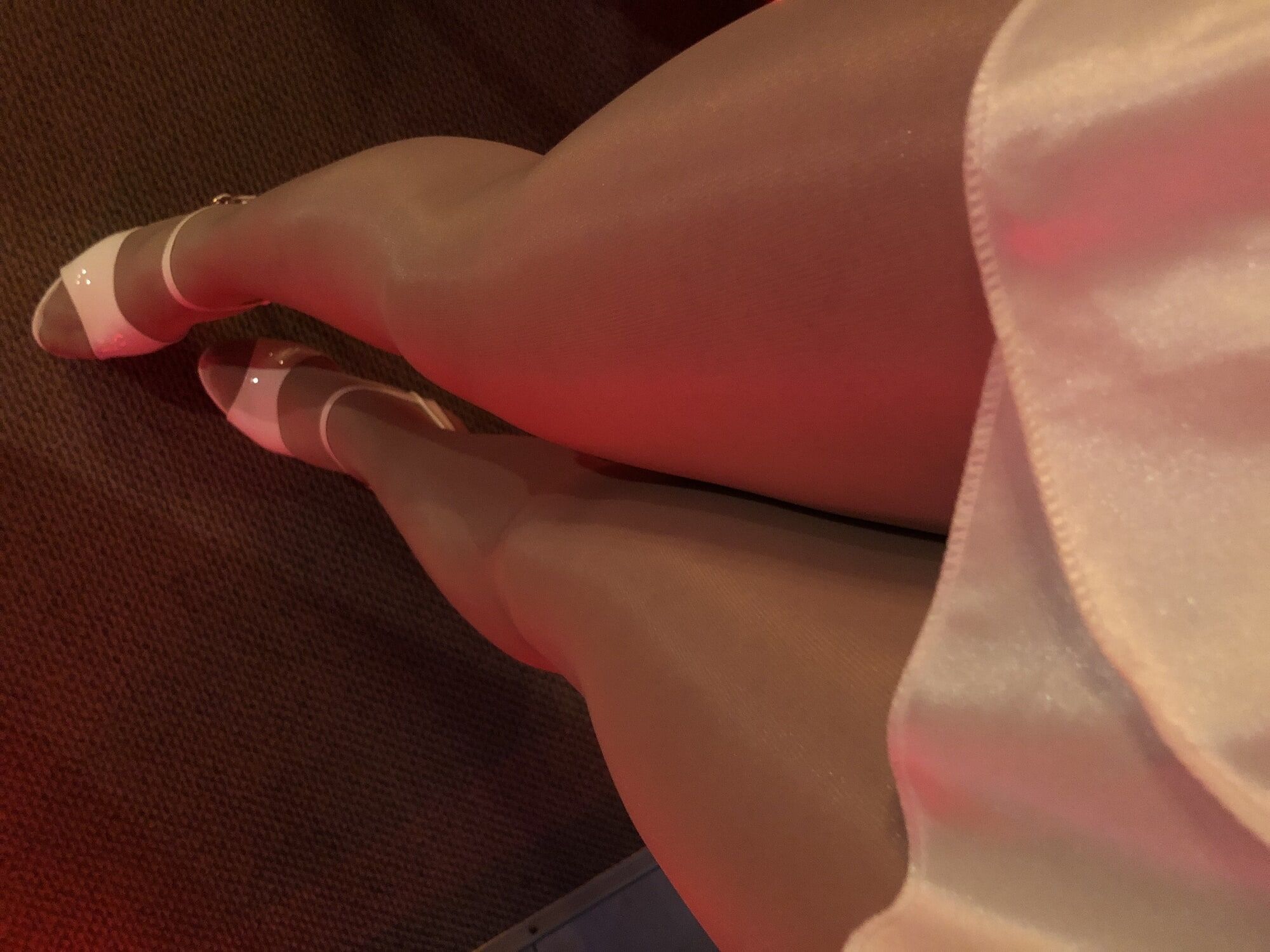 My legs on shiny pantyhose! #26