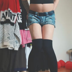 Femboy cute outfit and flat chastity cage