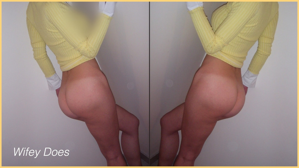 Wifey looks amazing in this hot tight braless yellow shirt. #28