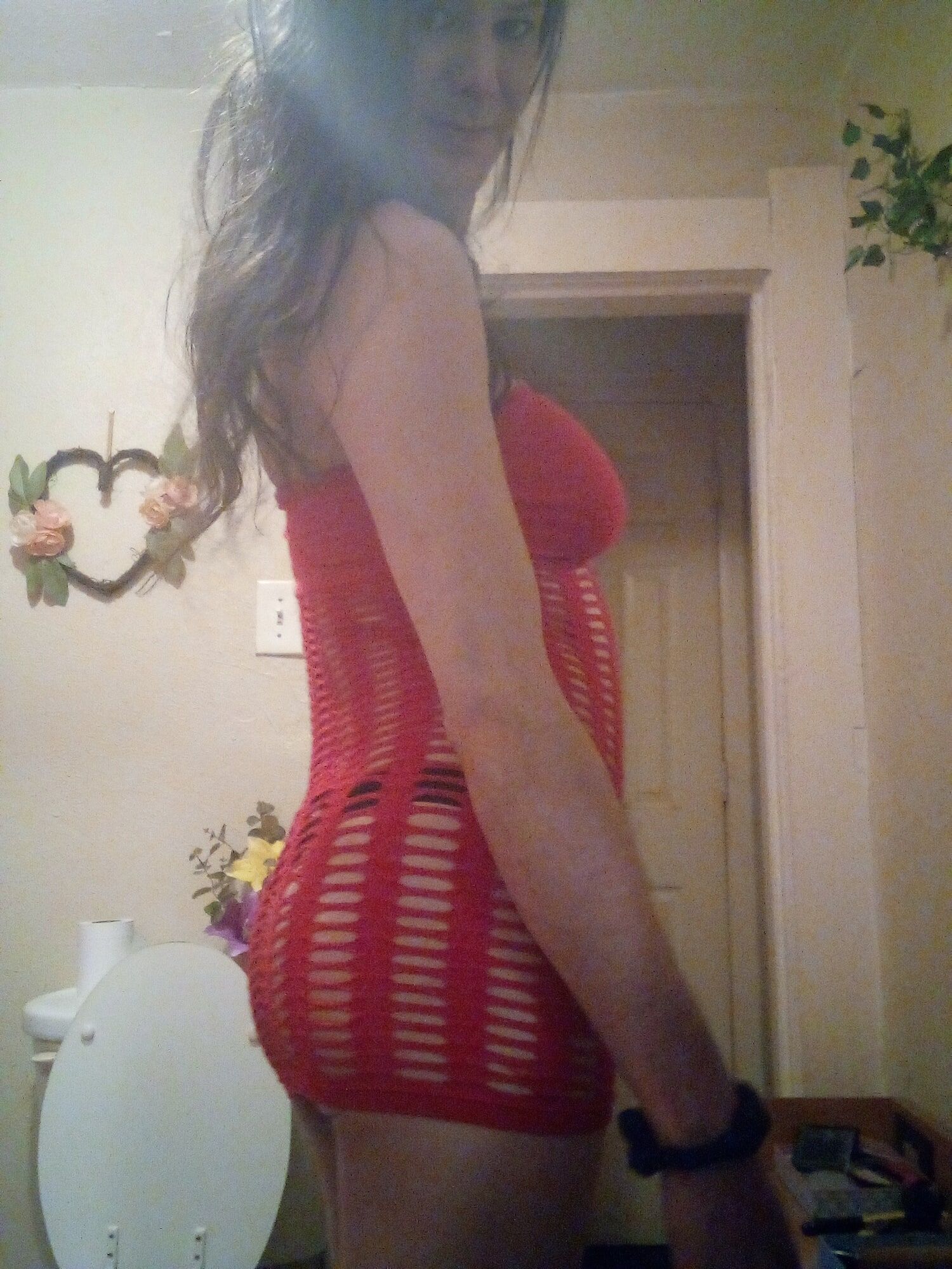 mesh red dress! #2