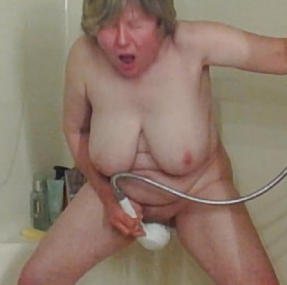 Mature MarieRocks tests a new shower sex toy #33