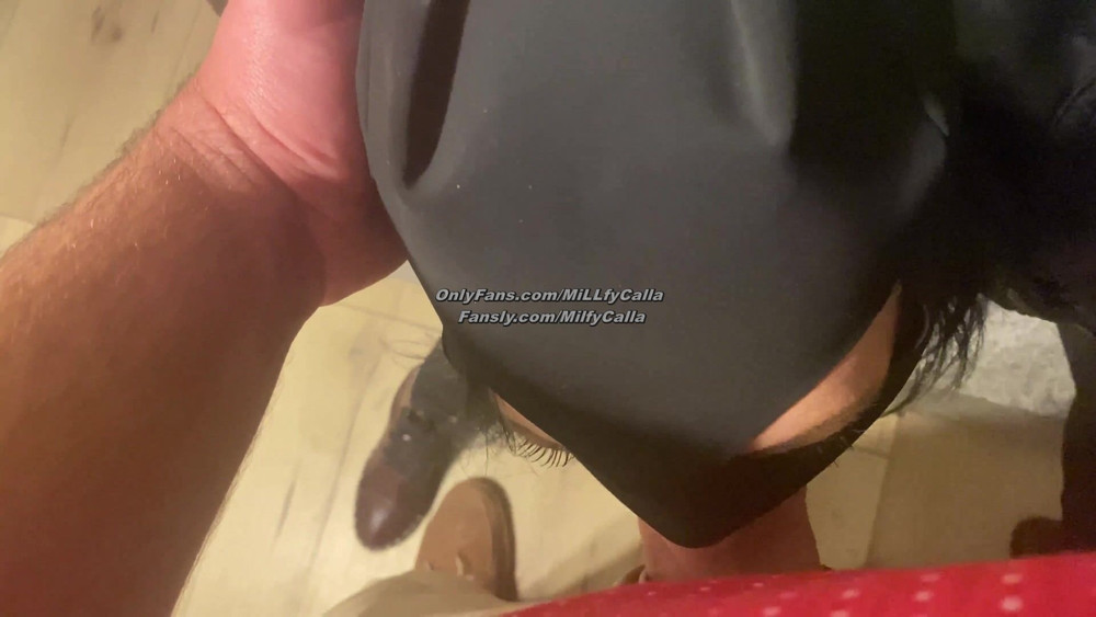 Batman Mask Blowjob on the Stairs – Cum on My Mouth & Mask #41