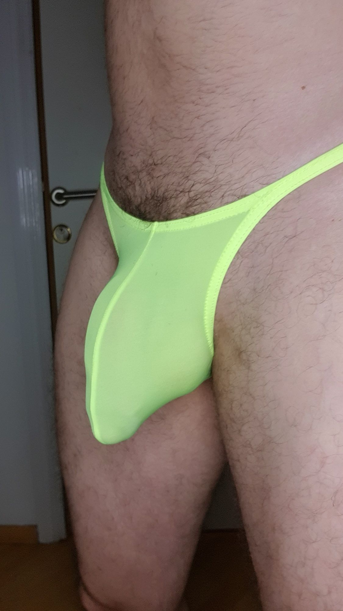 Oiled Bulge in yellow briefs #44