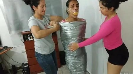 extreme triple layered duct tape mummification         