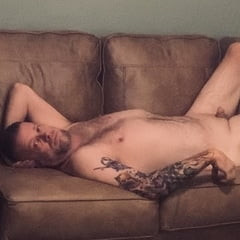 Naked on the couch