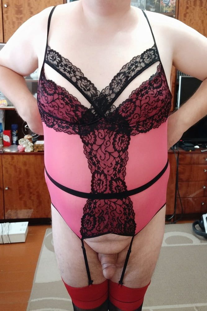 my new sexy pink corset p1 #15