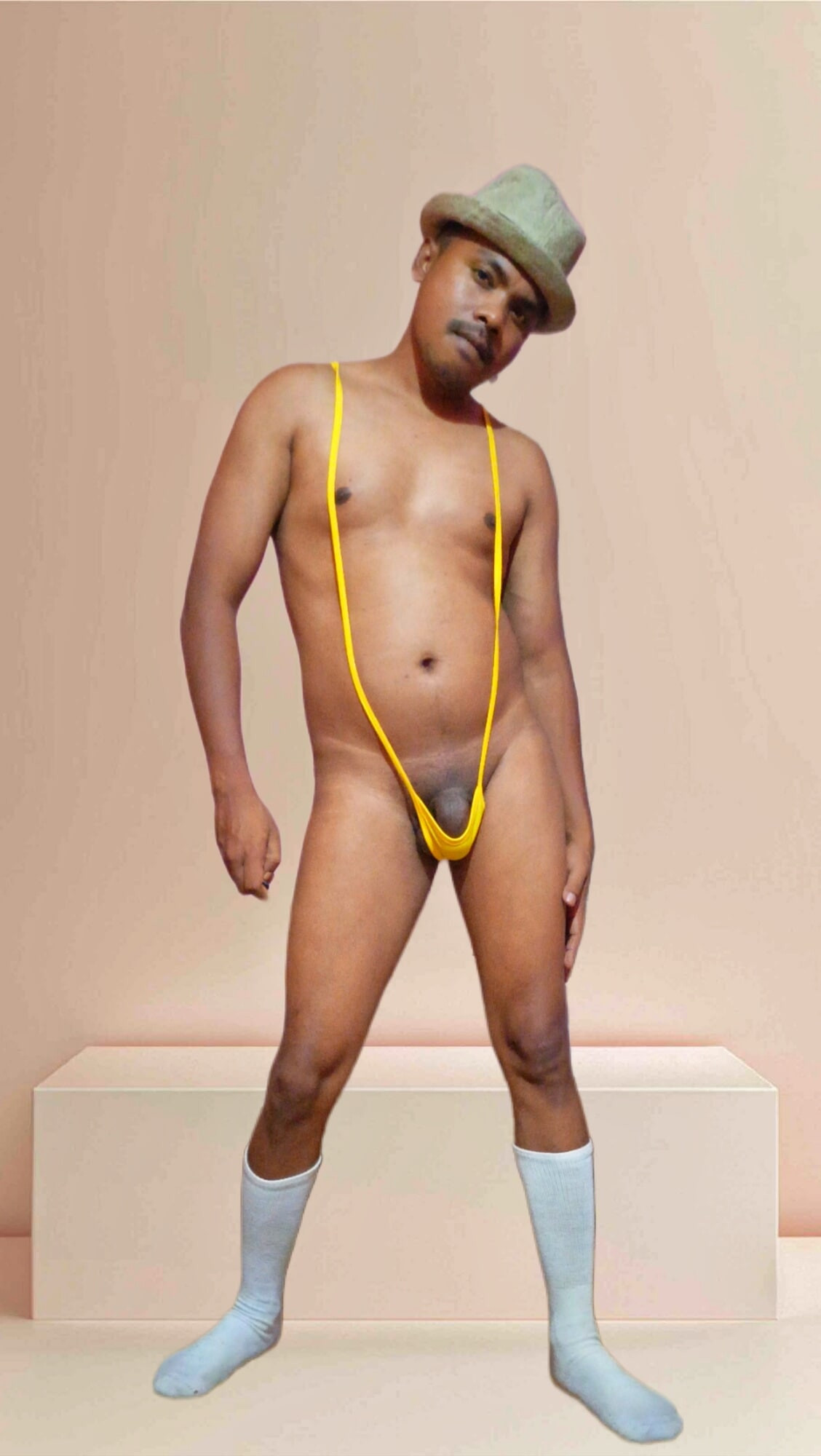 Yellow thong nudist 