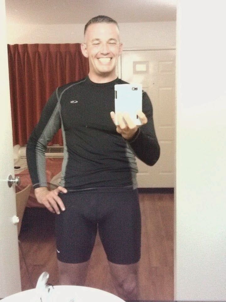 WHAT I WEAR TO MY COED CYCLING GROUP....BULGING SPANDEX! #18