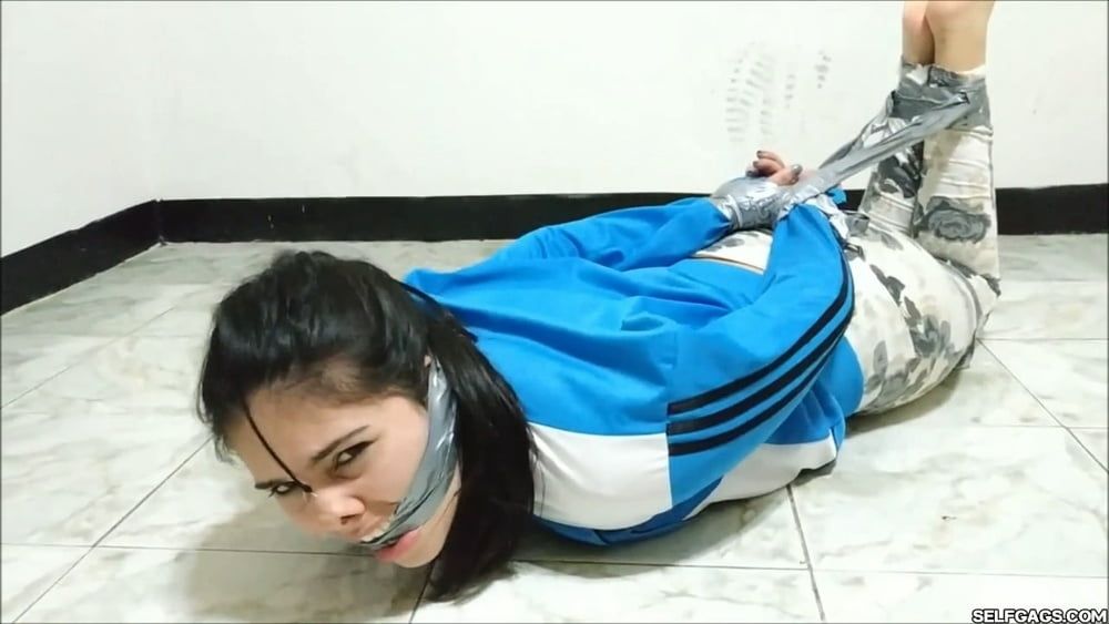 Jogger Gagged With Sweaty Socks After Her Run! - Selfgags #16