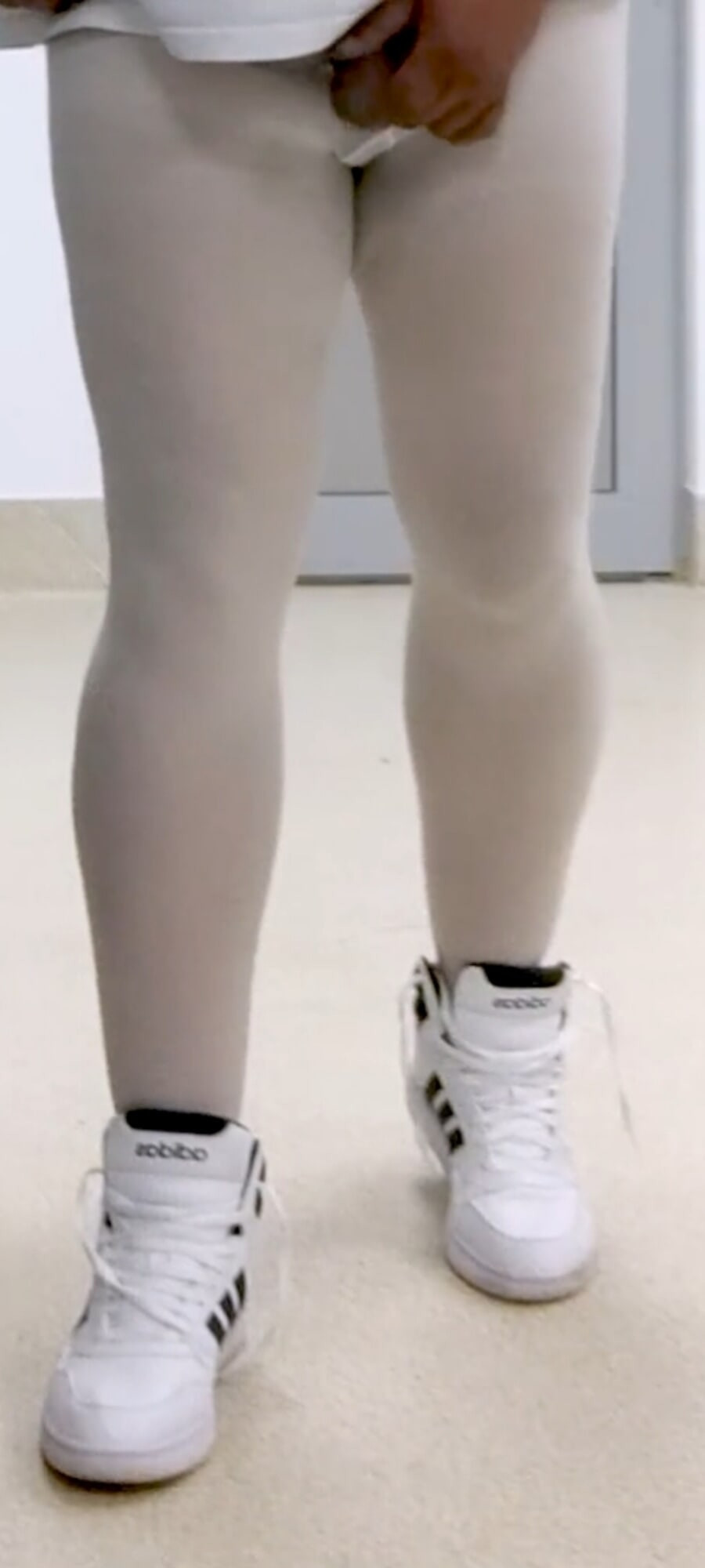 Legs in white pantyhose #32