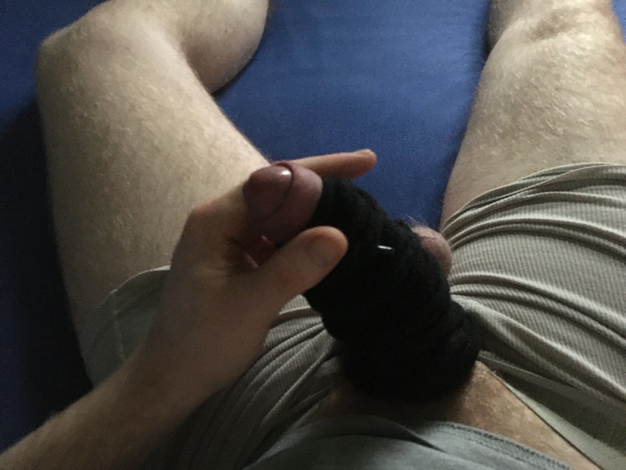 Hairy Cock And Balls Bound With Long Cord  #45