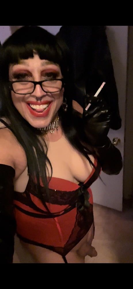 Gloves Mistress In Red  #4