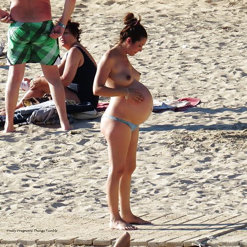 Pregnant girls on the nude beach #11
