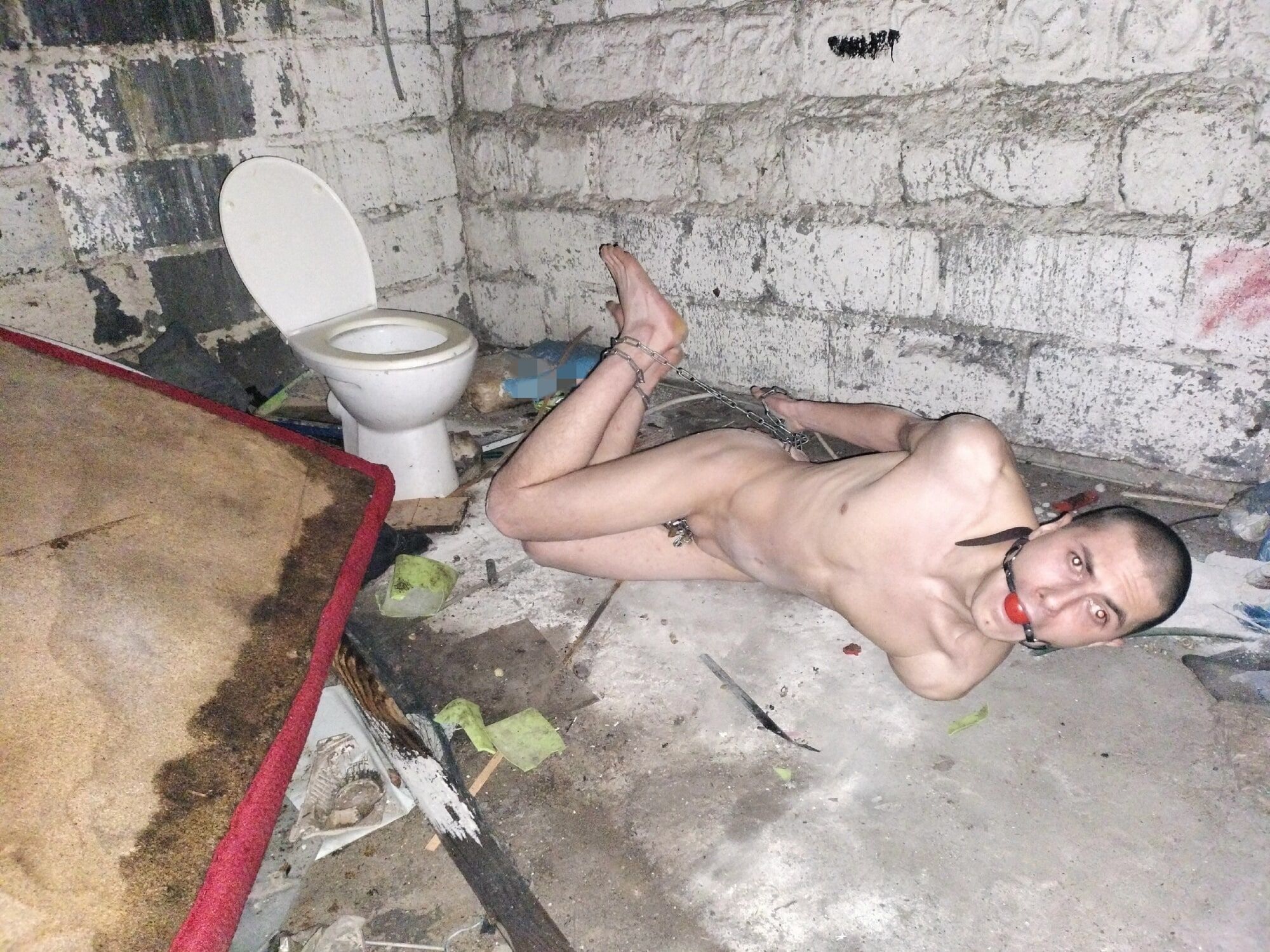 Young GAY slave in abandoned place 3 #20