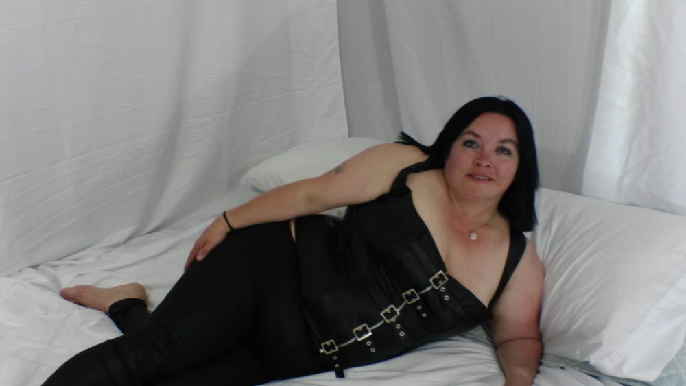 Sexy BBW Black Pants and Corset #27