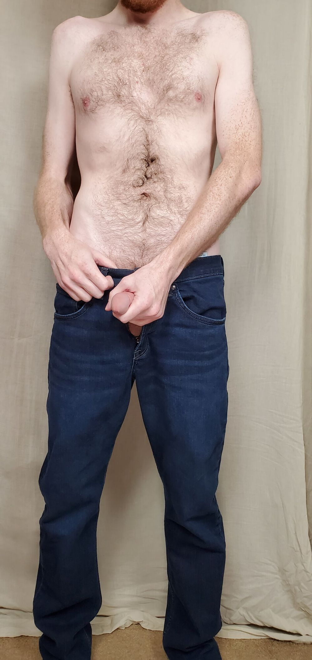 Me Teasing in Jeans and a G-String Going Nude With My Cock #27