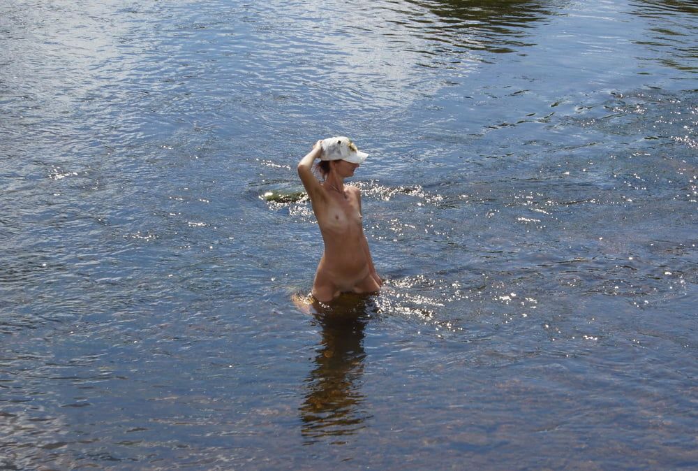 Nude in river&#039;s water #4