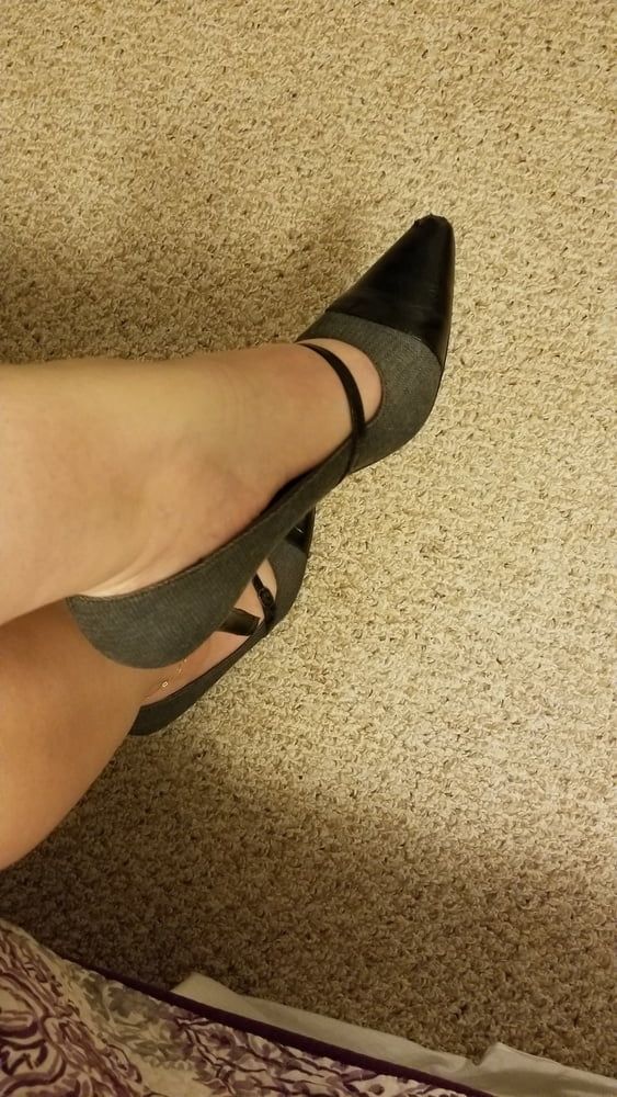 Playing in my shoe closet pretty feet heels flats milf  wife #13