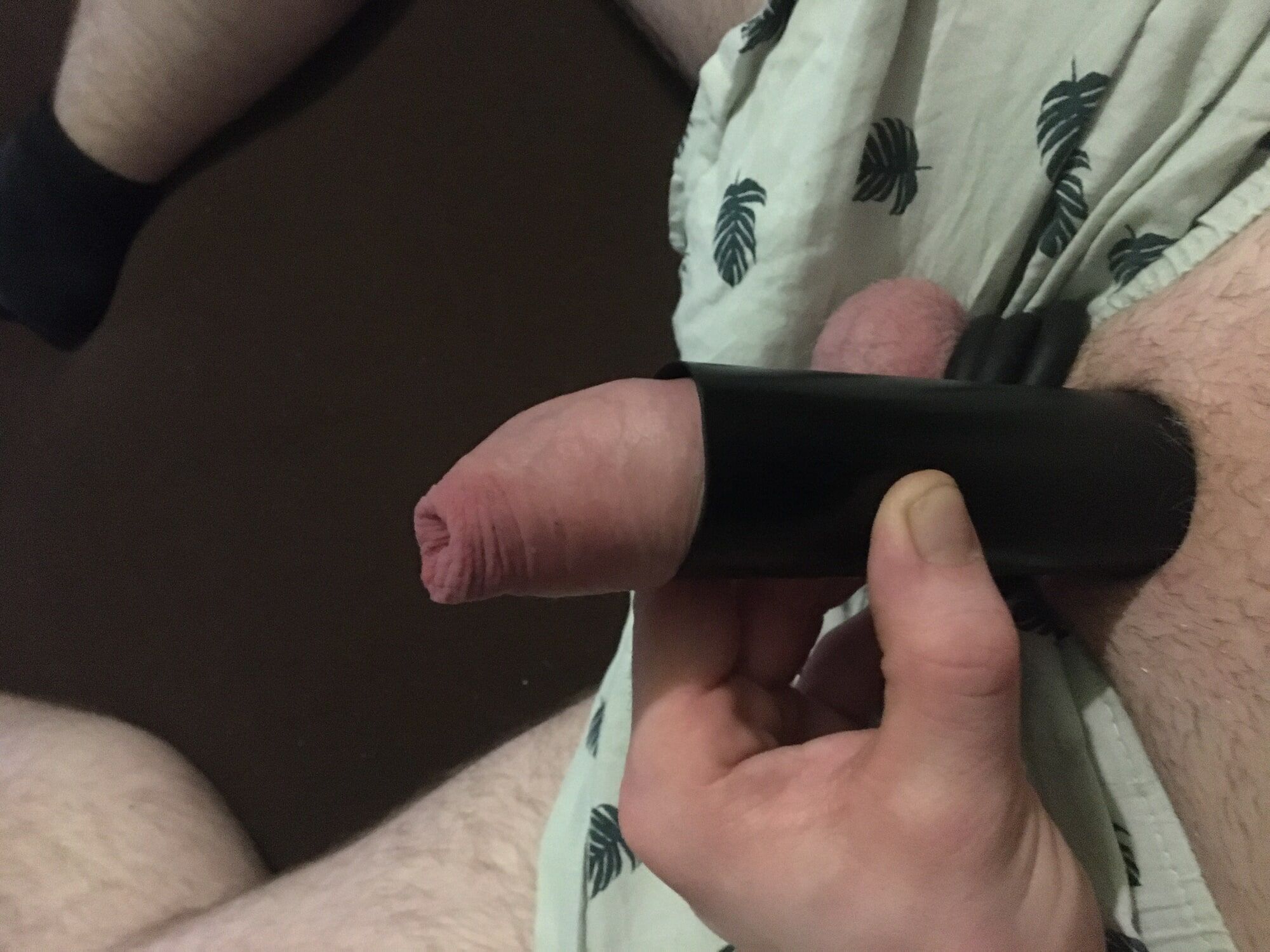 Balls With Rings And Cock In Homemade Cocksleeve #27