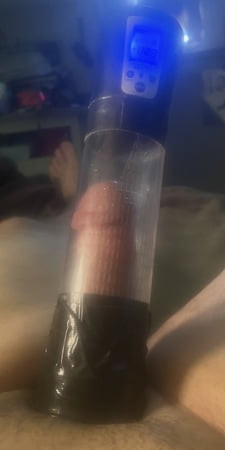 Pumping my cock and balls