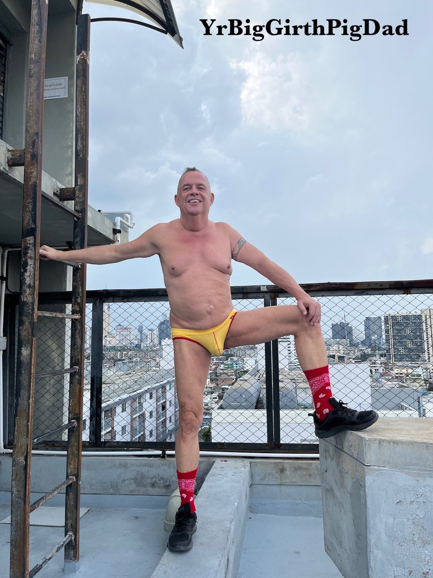 New Jockstrap collection on the roof of my condo. #12