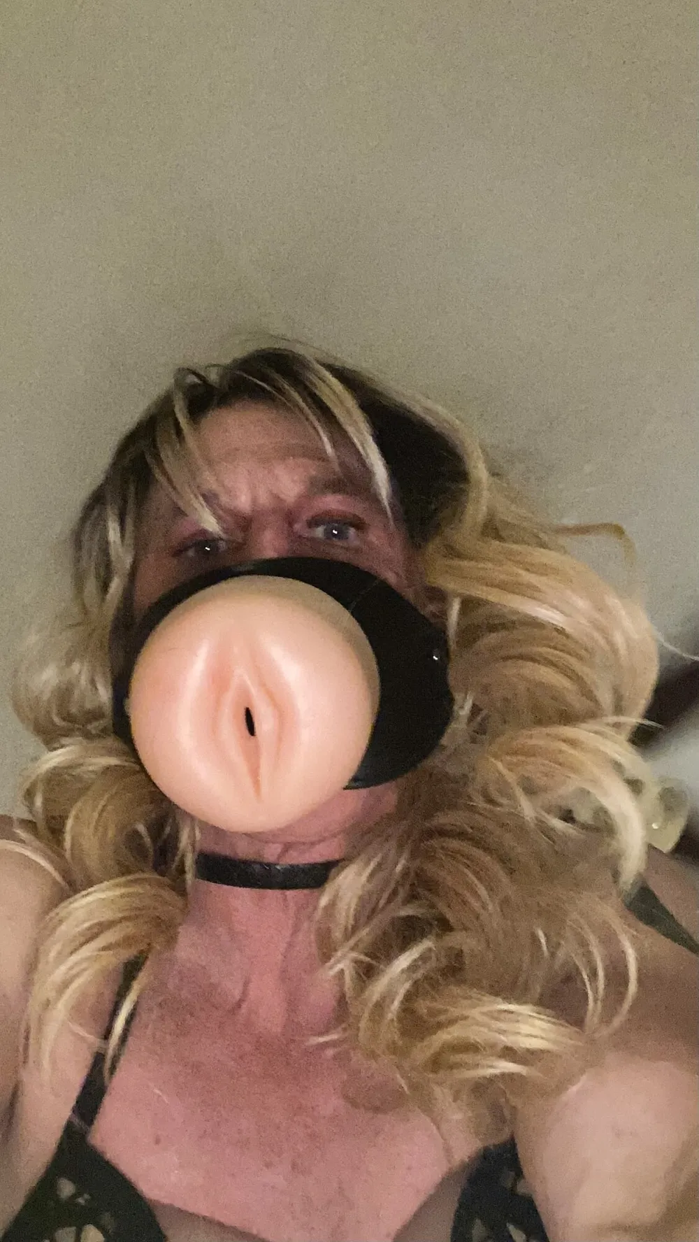 Blonde wearing a Pussy Gag to be Face Fucked #5