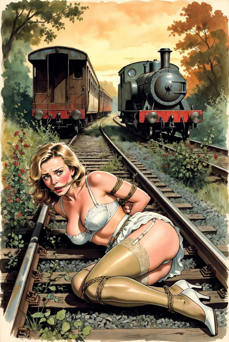 Pixwhores Experimental Enhanced: Stockings in the Railyard 1 #25