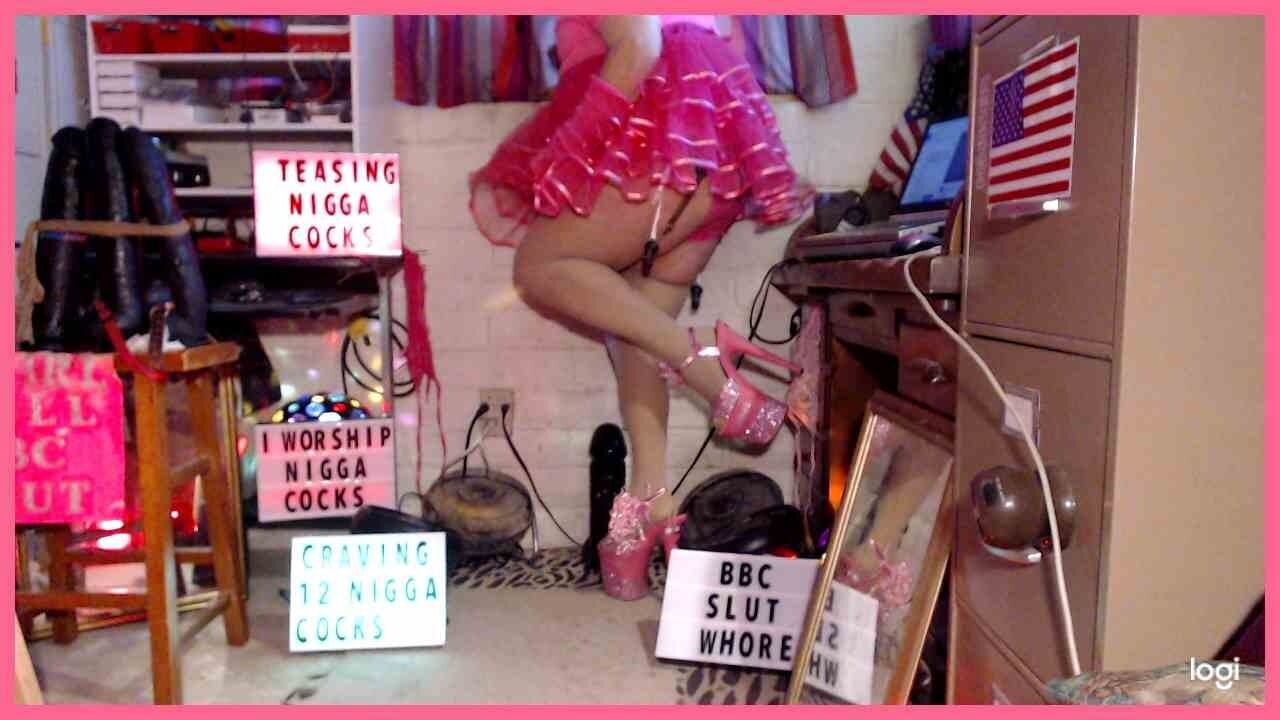 Teasing BBCs rock hard for cum in 9" platform stiletto heels #38